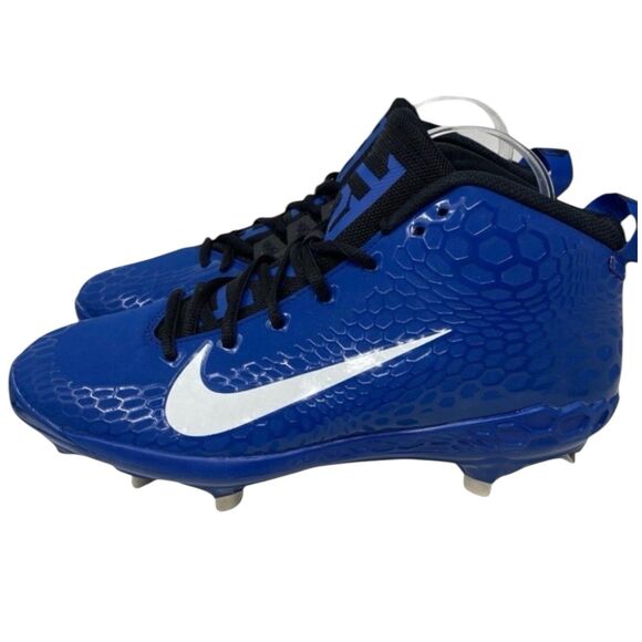 Nike Cleats Men's 12 Blue Baseball Force Zoom Trout 5 Pro White AH3372-401 Meta - Picture 4 of 9